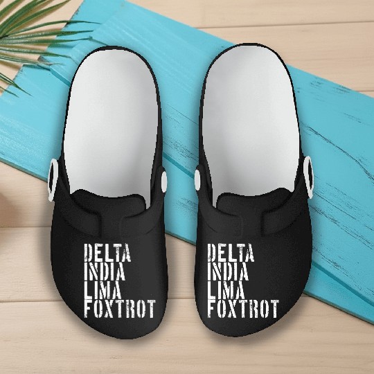 Delta India Lima Foxtrot Phonetic Hot Dad Men's Slip On Clogs