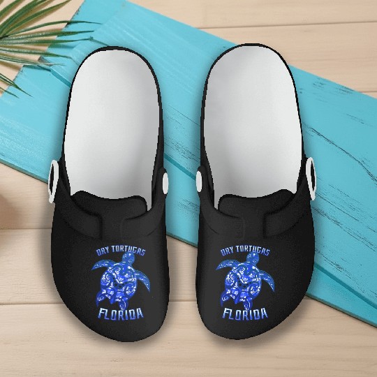 Dry Tortugas Florida Keys Vacation Tribal Turtle Slip On Clogs