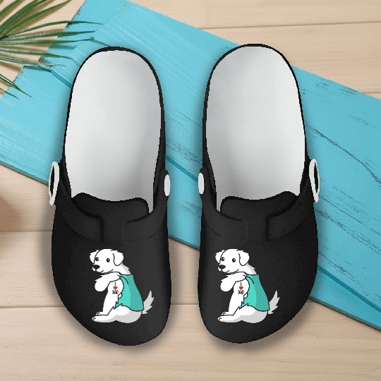 I Love Dad Great Pyrenees Slip On Clogs