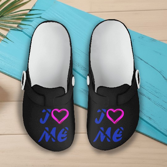 love / i love me / fall in love Slip On Clogs