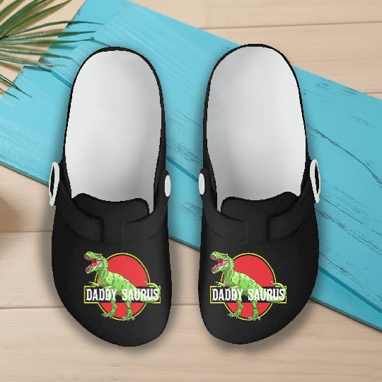 Daddysaurus Papasaurus Slip On Clogs