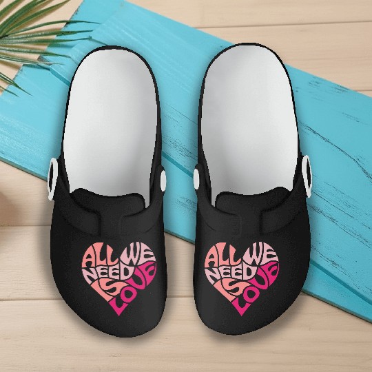 All we need is love Slip On Clogs
