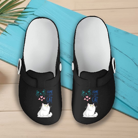 Cat Home Smart Animal Funny Meme Love Family Pet Slip On Clogs