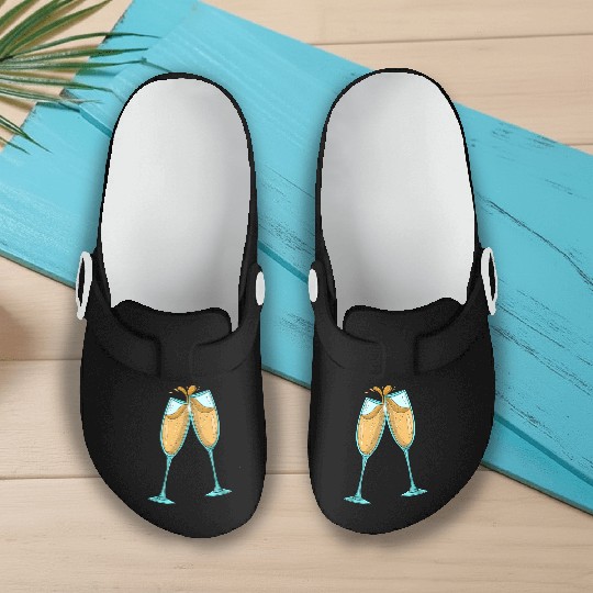Champagne Glasses / Cheers Slip On Clogs