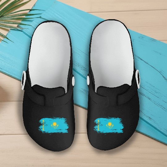Kazakhstan flag Slip On Clogs