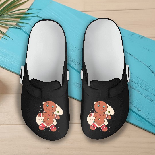 gingerbread man Slip On Clogs