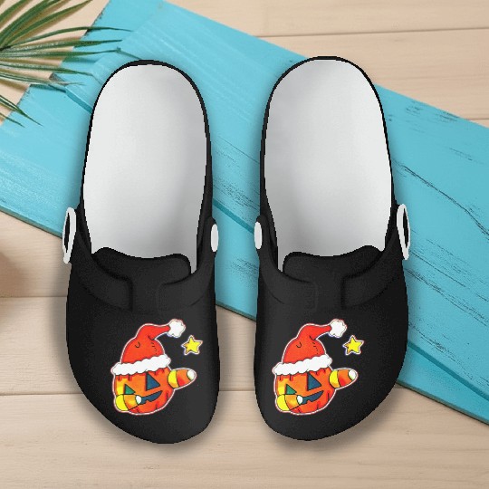 Jack O Lantern Dabbing Christmas Slip On Clogs