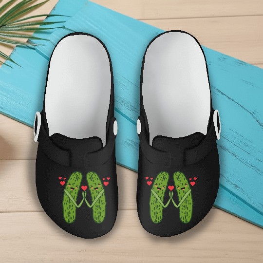 Sweet Couple Pickle Slip On Clogs
