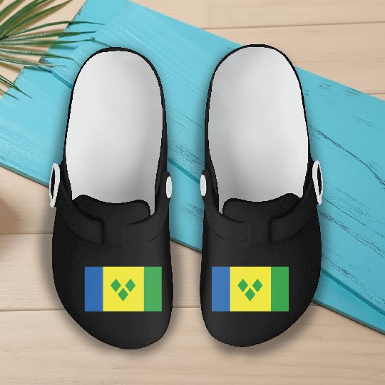 Official Saint Vincent Flag Vincentian Country Slip On Clogs