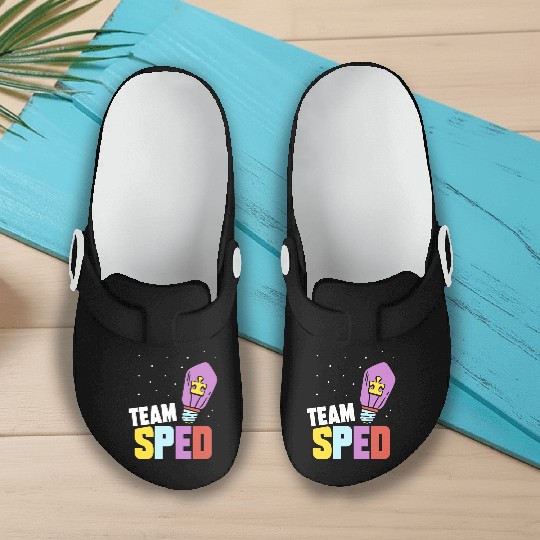 Team Sped Special Education Teacher Awareness Slip On Clogs