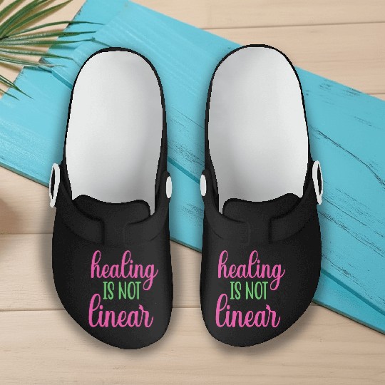 Healing-is-not-linear Mental Health Matter Slip On Clogs