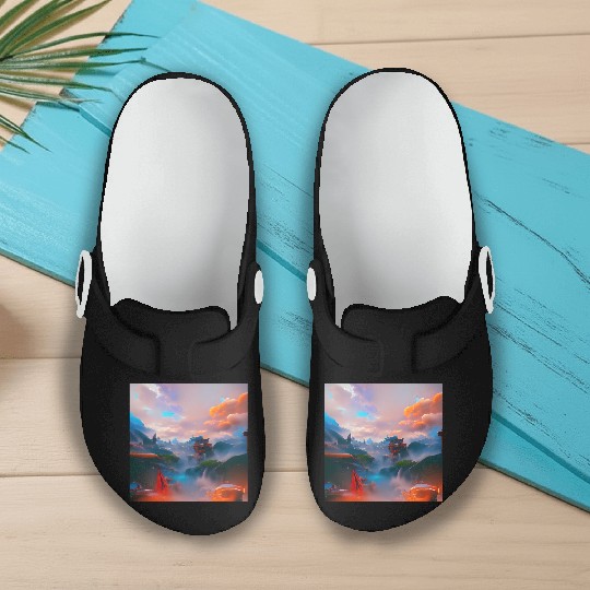 A Timeless World in a Distant Solar System Bright Slip On Clogs