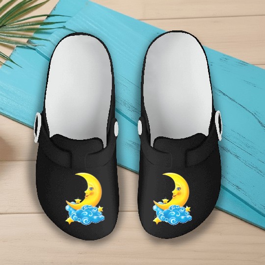 dessin de croissant de lune Slip On Clogs