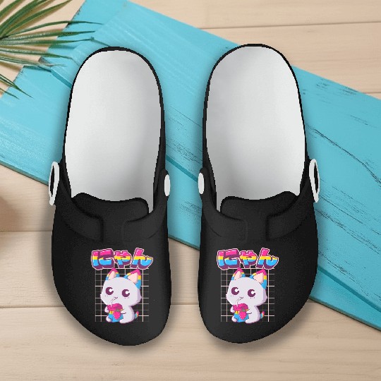 Pansexual Pride Kawaii Cat Strawberry Milk Pansexu Slip On Clogs