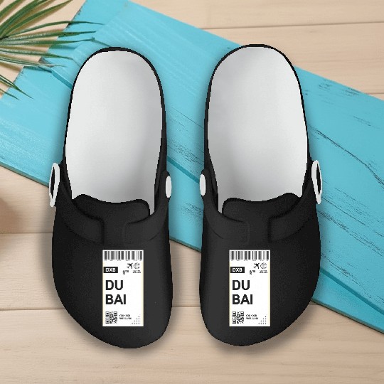 Destination Dubai Airport Travel pass Slip On Clogs