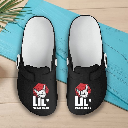 Rock Sign Rock Hand Little Metal Kid Music Lover Slip On Clogs