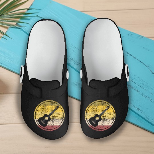 Acoustic Guitar Player Music Musician Guitarist Slip On Clogs
