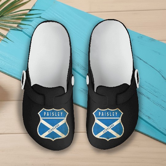 Paisley Scotland coat of arms flag design Slip On Clogs
