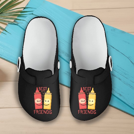 Ketchup Mustard Best Friends Forever Slip On Clogs