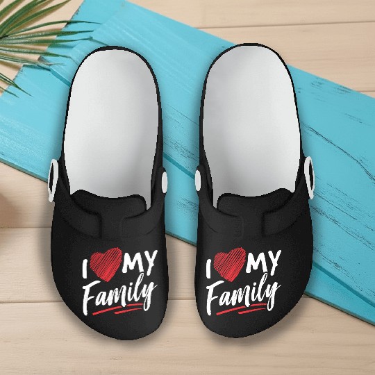I Love My Family Gathering Families Reunion Slip On Clogs