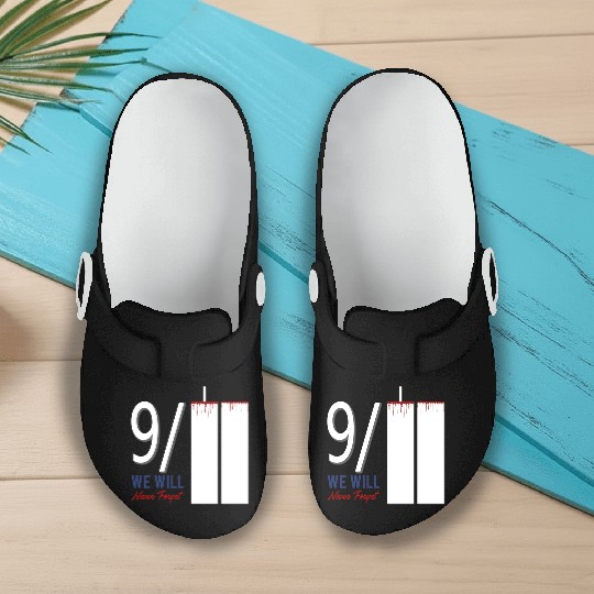 Patriot Day 9 11 Twin Towers New York USA Amerika Slip On Clogs