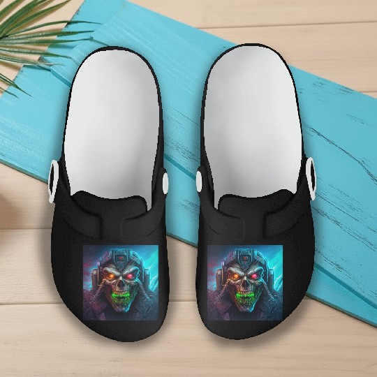 ZOMBIE IRON MAIDEN (version 8) Slip On Clogs