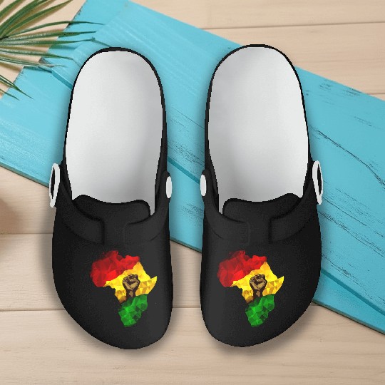 Black Unity in History Slip On Clogs