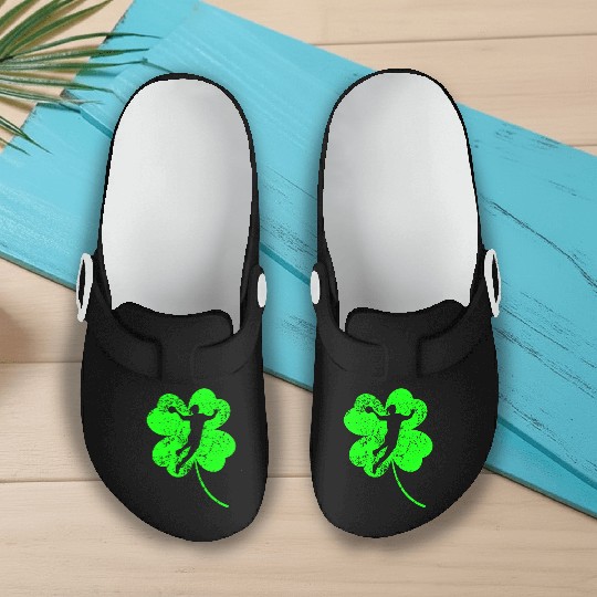 Handball St. Patrick's day shamrock Slip On Clogs