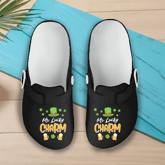Mr Lucky Charm St. Patrick's Day Men Slip On Clogs
