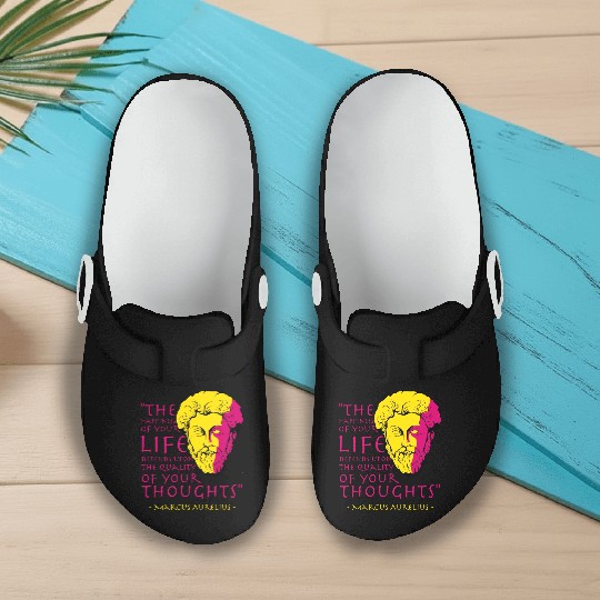 Marcus Aurelius Stoic Philosophy Quote Slip On Clogs