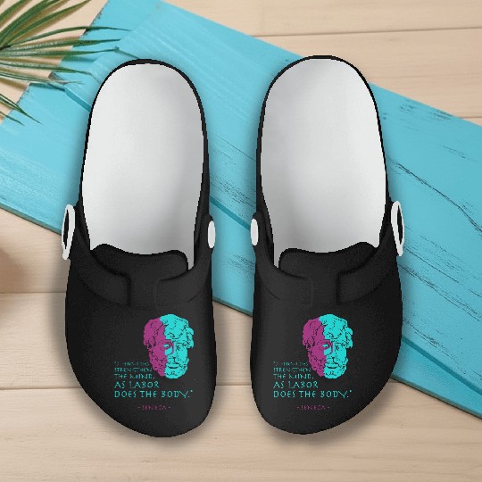 Seneca Stoic Philosophy Quote Slip On Clogs
