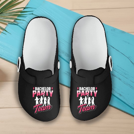 Bachelor Party Team Bride Groom Slip On Clogs