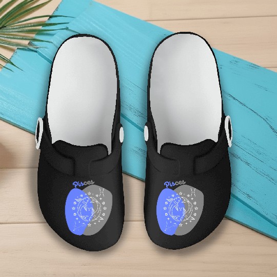 Underwater Dreams: A Minimalist Pisces Design Slip On Clogs
