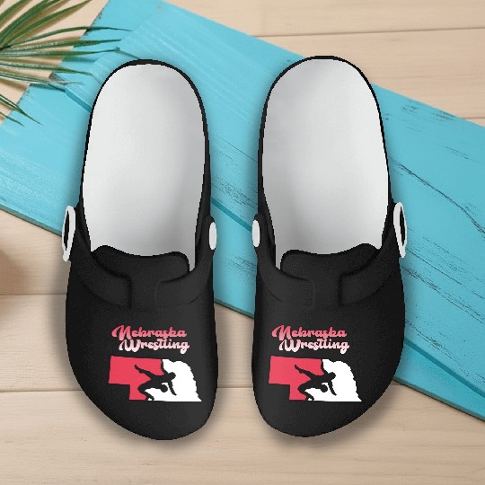 Nebraska Wrestling (State Colors) Slip On Clogs