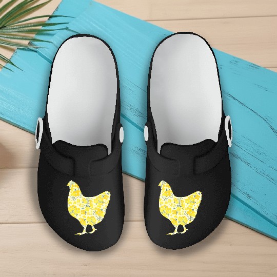 Funny Farmer Animal Pet Flower Hen Chickens Lover Slip On Clogs