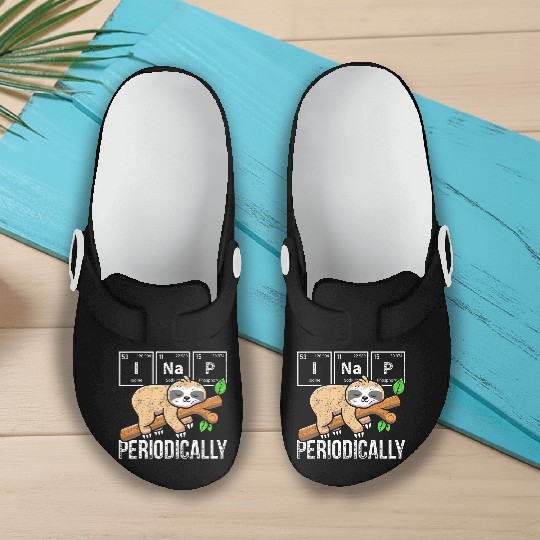 Cute Sloth Animal Periodic Table Science Chemist Slip On Clogs