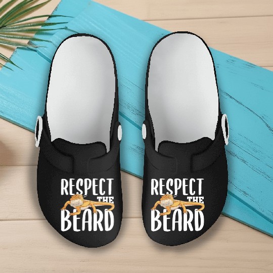 RESPECT THE BEARD Gifts Reptile Lover Keeper Slip On Clogs