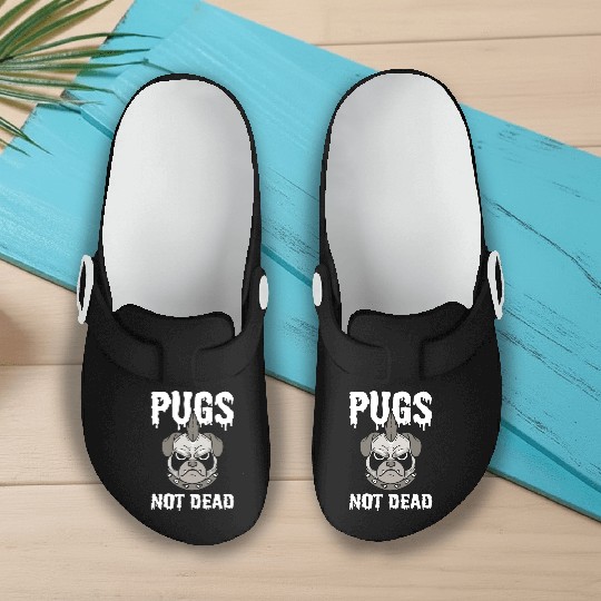 Cute Pug Animal Person Slip On Clogs