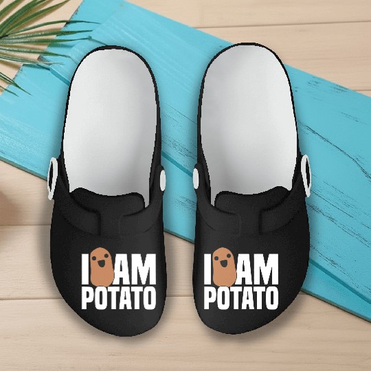 I Am Potato - Funny Potato, Food Slip On Clogs