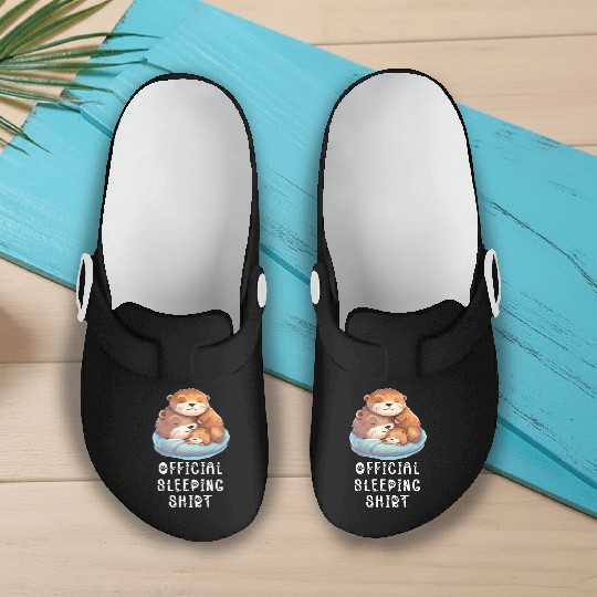 Official sleeping pajama Slip On Clogs sea otter