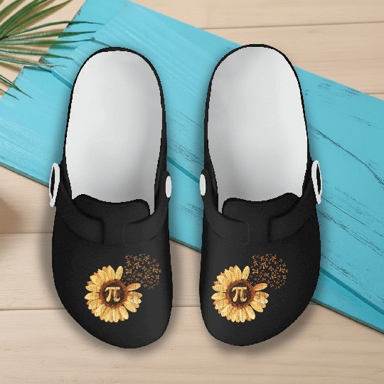 Pi Pi Day Sunflower Attire Math Slip On Clogs