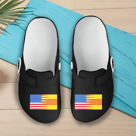 Vietnamese American South Vietnam Flag Slip On Clogs