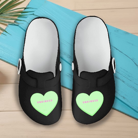unhinged conversation heart Slip On Clogs