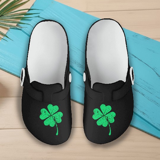 Lucky Four Leaf Clover Luck Of The Irish Slip On Clogs