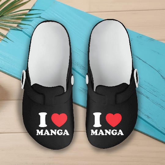 Manga Fan Of Japanese Animation Comics Heart Manga Slip On Clogs