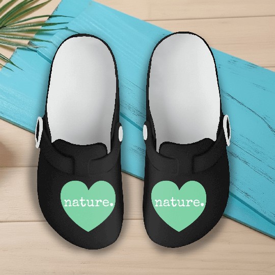 love nature heart Slip On Clogs