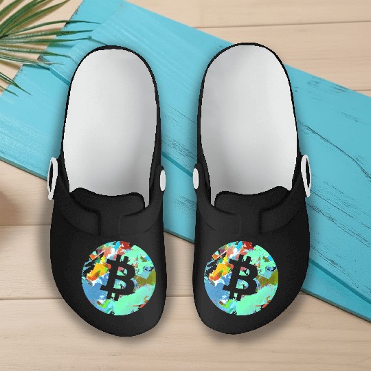 Bitcoin Coin-Crypto Circle Slip On Clogs