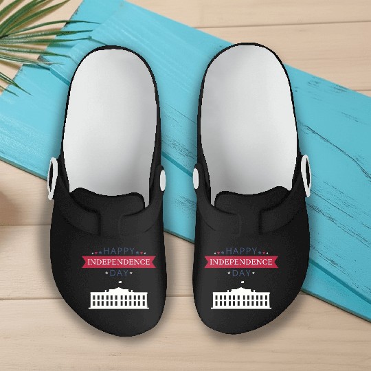 Happy independence day Slip On Clogs