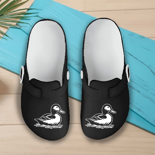 Duck Bird Nature Pond Slip On Clogs