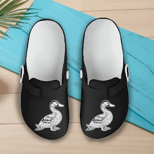 Duck Bird Nature Pond Slip On Clogs